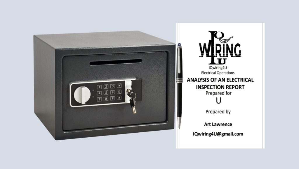 security deposit for analysis of an electrical inspection report